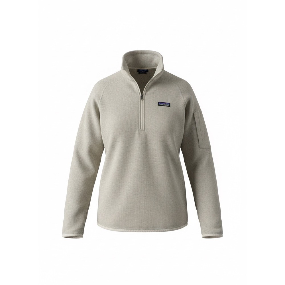Patagonia Better Sweater 1/4 Zip Fleece Pullover Oatmeal Heather Gray, Sz Large